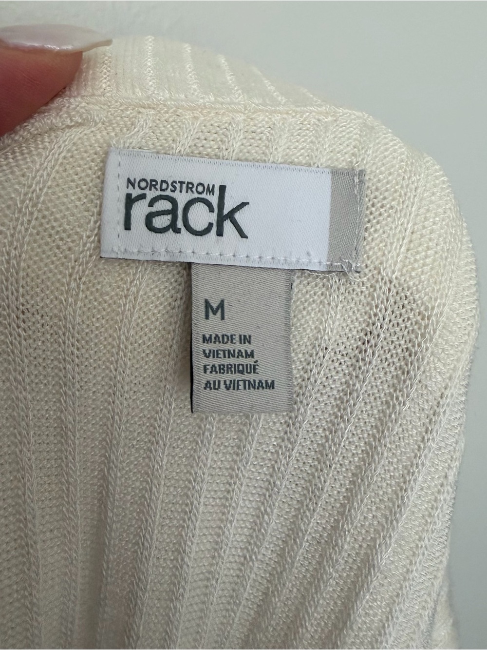 Nordstrom Rack Ribbed Johnny Collar Top Cream - Picture 4 of 7